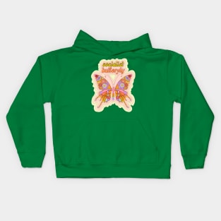 Socialist Butterfly - 70s butterfly Kids Hoodie